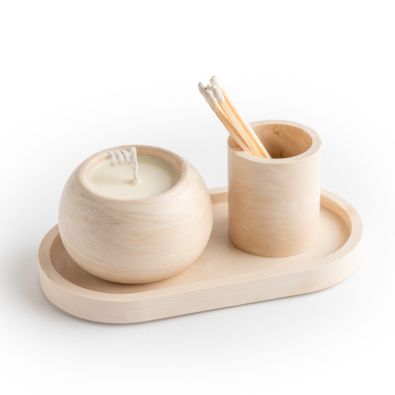 Set Ball de velas de soja artesanal | Set decorativo con accesorios